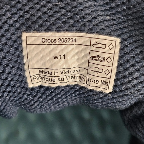 Crocs LiteRide Pacer Sneakers Womens 11 Navy Lightweight Comfort Shoes 205234 - Picture 10 of 10